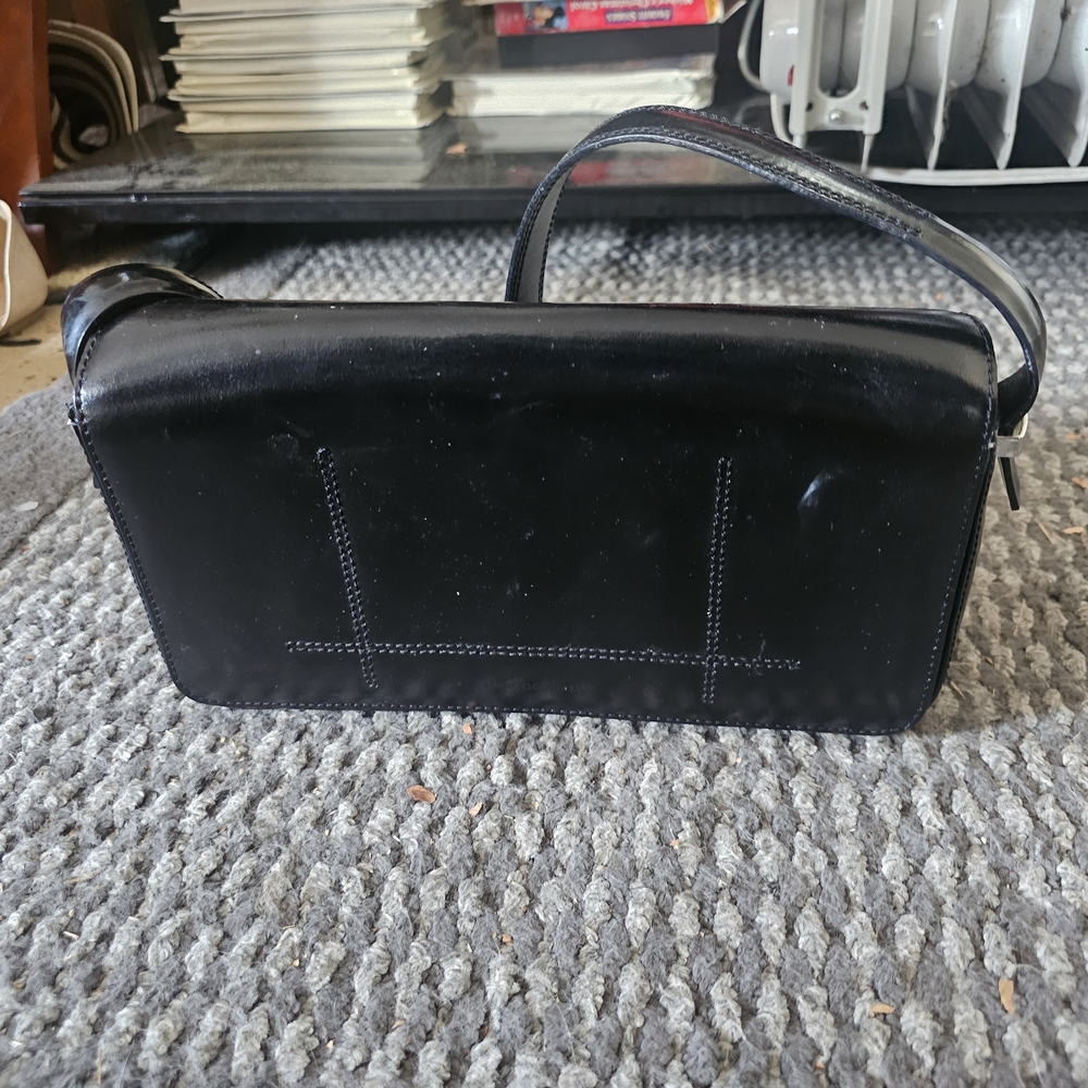 Black Leather Handbag Francesco Biasa